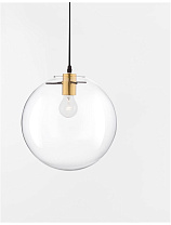 Clear Glass Gold Metal LED E27 1x12 Watt 100-240 Volt IP20 Bulb Excluded D: 25 H: 181 cm