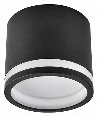 потолочный цилиндрический светильник черного цвета