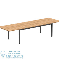 РАЗДВИЖНОЙ СТОЛ TABOELA 100X220/340CM АНТРАЦИТОВЫЙ С СТОЛЕШНИЦОЙ ИЗ ТИКА Royal Botania