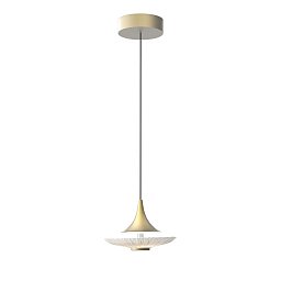 Подвесной светильник Favourite Wilet 4657-1P — золотой подвес-конус с рельефным стеклом
