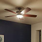 56" Crescent 5 Blade LED Indoor Ceiling Fan Olde Bronze люстра-вентилятор 300325OZ Kichler — фото 2
