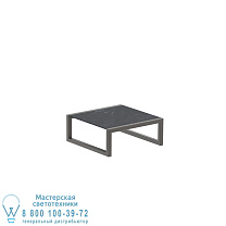 НИЗКИЙ СТОЛИК NINIX 90X90CM БРОНЗОВЫЙ И КЕРАМИЧЕСКИЙ NERO MARQUINA Royal Botania