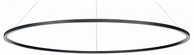 многоярусная люстра с LED кольцами черного цвета