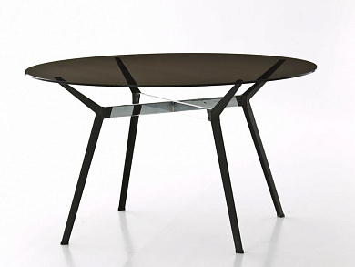 Pylon Круглый стол из хрусталя и стали Moroso PID443850