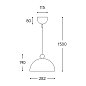 Подвесной светильник Lustri Aldo Bernardi, L8, Ø28,2 см, LED 10 Вт, розетка на 1 выход, медь L8/LED/CU/R4-1 — фото 1