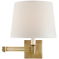 Evans Swing Arm Sconce натуральная латунь с перкальным абажуром
