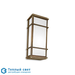 quadro 262.10-wall Il Fanale Quadro настенный светильник с прямоугольным корпусом и матовым рассеивателем в латунной отделке