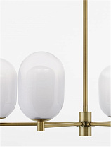 Gradient White Glass Brass Gold Metal LED G9 6x5 Watt 100-240Volt IP20 Bulb Excluded D: 65 H: 38/63 cm