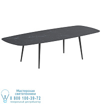 STYLETTO СТАНДАРТНЫЙ ОБЕДЕННЫЙ СТОЛ 300X120CM АЛЮМИНИЕВЫЕ НОЖКИ АНТРАЦИТОВАЯ КЕРАМИЧЕСКАЯ СТОЛЕШНИЦА NERO MARQUINA Royal Botania