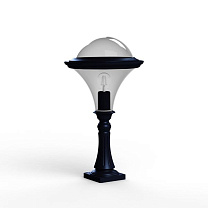 Dallas N° 6; Smoked polycarbonate E27 75W; Steel blue