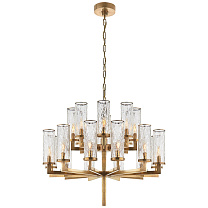 Liaison Double Tier Chandelier антично-патинированная латунь с кракелюрным стеклом