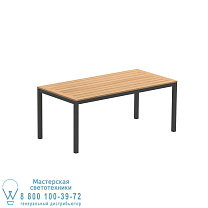 СТОЛ TABOELA 180X90CM, АНТРАЦИТОВЫЙ, СТОЛЕШНИЦА ИЗ ТИКА Royal Botania