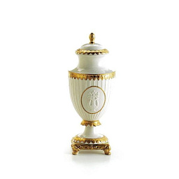0003344-402 Villari Napoleon ваза с белыми и золотыми элементами