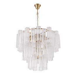 ROSE SP15 BRASS Crystal Lux ROSE люстра с многоярусными стеклянными подвесками в латунном каркасе