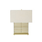 Stack Table Lamp Brass White Shade by Nellcote настольная лампа Sonder Living 1007213