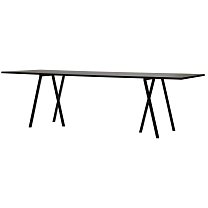 Loop Stand Table 200×92,5 см, столешница черный линолеум / рама черная