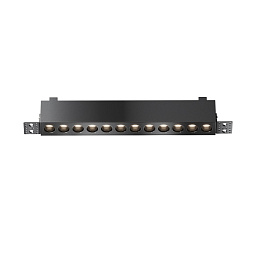 DL065-20W3-6K-TRS-B Maytoni Points встраиваемый потолочный светильник черного цвета с прямоугольным корпусом