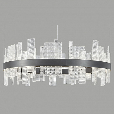 подвесной светильник с черным корпусом и декоративными вставками