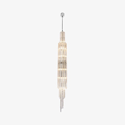 CL460-200 Bella Figura Alto многоярусная подвесная люстра с вертикальными хрустальными элементами