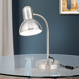 LA 4-1206 satin Orion Nemo настольная лампа с металлическим поворотным плафоном и сатинированной стойкой