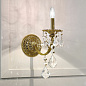 Kolarz PISANI CRYSTAL 1301.61.4.SpT настенный светильник состаренная латунь ширина 14cm высота 40cm 1 лампа e14 — фото 1