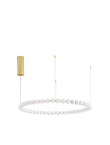 Dimmable by Remote Control Gold Metal & Opal Glass LED 96 Watt 220-240 Volt 8076Lm 3000K IP20 D: 104 H: 200 cm