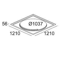 321 96 1036 Delta Light OPTIONS встраиваемый потолочный светильник с кольцевым корпусом