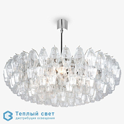 CL446-60-CLEAR Bella Figura Poly люстра с хрустальными модулями в форме кристаллов, закреплёнными по кругу