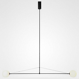LINES-09 Imperiumloft Lines подвесной светильник с длинной горизонтальной штангой и цилиндрическим плафоном