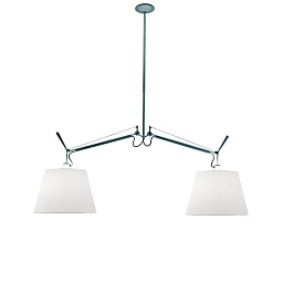 0630010A + 0781030A + 0781030A Artemide Tolomeo подвесная люстра с текстильными абажурами и поворотными кронштейнами