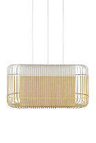 Pendant Lamp BAMBOO OVAL XL white