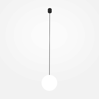 подвесной светильник черно-белый с круглым плафоном