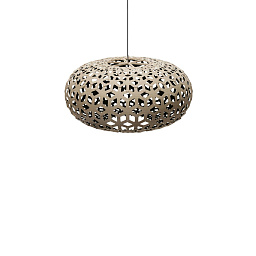 633 David Trubridge Snowflake Подвесной светильник круглой формы из фанеры с чёрной внутренней отделкой Ø80