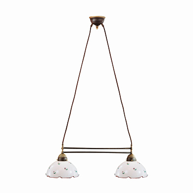 Kolarz NONNA 731.82.70 люстра состаренная латунь длина 64cm высота 21cm мин. высота 31cm макс. высота 100cm 2 лампы e27