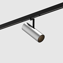 holon 60 directional, on-track 48V, deep recessed louvre, brushed silver