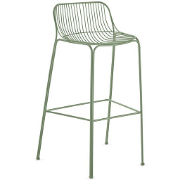 06200VE Kartell Hiray барный табурет зеленого оттенка шалфея