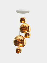 Подвесная система Tom Dixon Melt Large-Round - Золотой полированный Поликарбонат