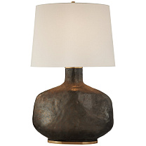 Beton Large Table Lamp бронзовая керамика с кристаллическим эффектом и льняным абажуром
