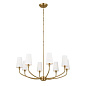 Adeena 36.5" 8 Light Chandelier Brushed Natural Brass люстра 52509BNB Kichler — фото 7