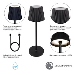 A1616LT-1BK Fuyue Arte Lamp настольная лампа