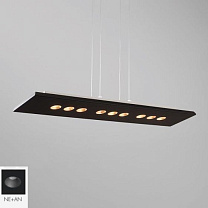 SOSPENSIONE RETTANGOLARE 40,5W 220V  2700K NERO-ANTRACITE
