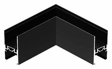 угловой L-образный соединитель для накладных магнитных треков Skyflat чёрный