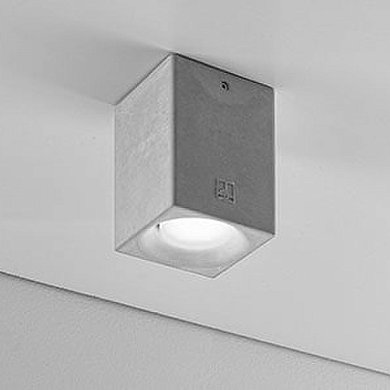 Потолочный спот Nadir Aldo Bernardi, квадратный 8×8 см, GU5.3, цемент, цемент серый NADIR5/C