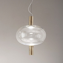 RIFLESSO SUSPENSION 1 CRYSTAL ПРОЗРАЧНОЕ МАТОВОЕ ЗОЛОТО 3 L3210 CE