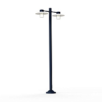 Aubanne N° 5; Clear glass E27 23W; Steel blue