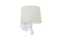 64308-02 CONGA WHITE READER WALL LAMP BEIGE LAMPSHADE ø215* настенный светильник Faro barcelona