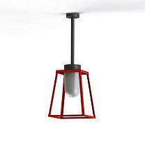 Lampiok 2 N° 1; Frosted glass E27 52W; Tomato red