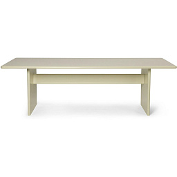 1104266453 Ferm Living Rink прямоугольный обеденный стол из массива дерева с широкими ножками