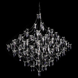 10259/1200 Silver Asfour Loft It Mira подвесной светильник из стеклянных подвесов серебристый