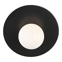 Nodes Large Angled Sconce полуночный черный с белым стеклом